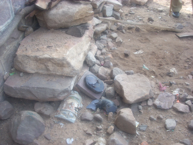 Photos of desecrated Idol in the Temple
