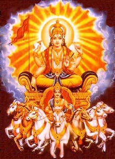 Sattvik picture of Surya Devata