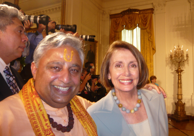 Rajan Zed With US House of Representatives Speaker Nancy Pelosi