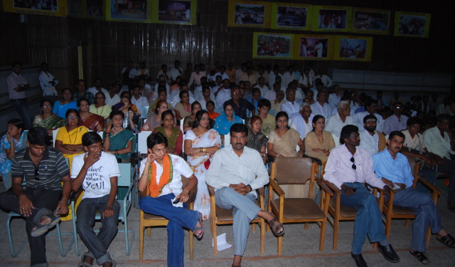 Devout Hindus present for the program
