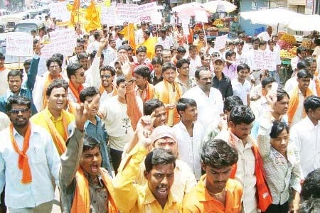 Devout Hindus participated in th Protest Rally