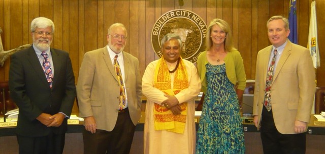 Mr.Rajan Zed with Boulder City Cuncil members.