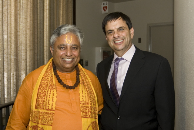 Mayor Phil Gordon (right) with Rajan Zed just before the reportedly historic first Hindu invocation.