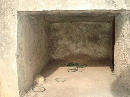 The broken idol of Jaknai devi is missiing from its original place