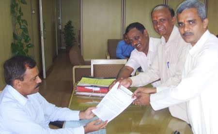 Devout Hindus submitting representation to Dy. District Collector in Vandre