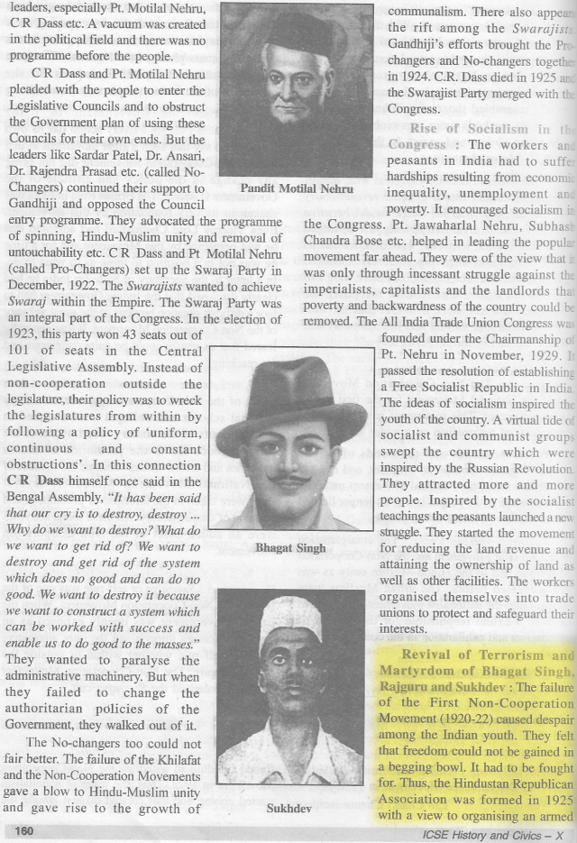 ICSE History and Civics 10th standard textbook - Page No 160
