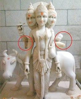 Idol of Sri Dattatreya was damaged by Anti-Hindus
