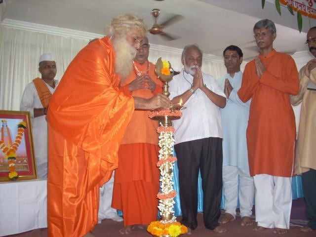 Inauguration of the program by lighting a Samai (an oil lamp)