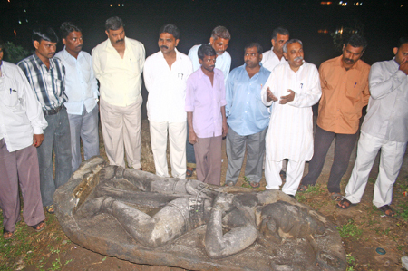 Sri Maruti's Idol in the Peshwa's era (around 300 years ago) was found at Pune