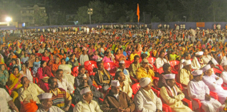 5500 devout Hindus were present for the Hindu Dharmajagruti Sabha at Khed