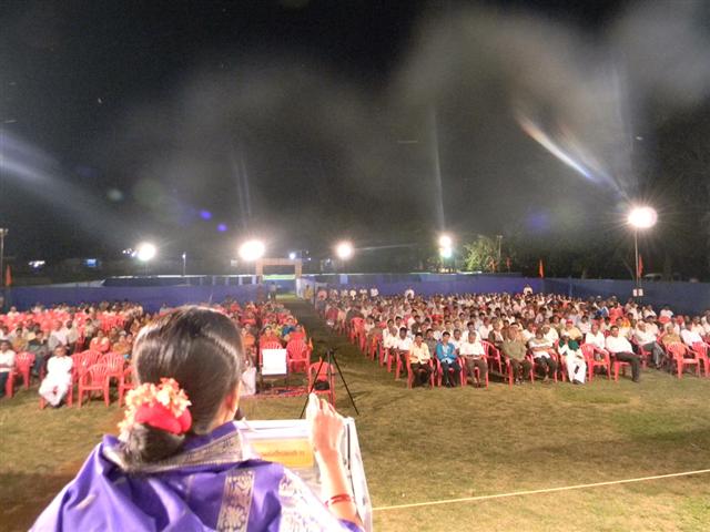 Devout Hindus present for the Hindu Dharmajagruti Sabha Devout Hindus present for the Hindu Dharmajagruti Sabha