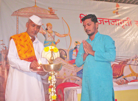 Inauguration of Hindu Dharmajagruti Sabha by lighting a Samai (an oil lamp) Inauguration of Hindu Dharmajagruti Sabha by lighting a Samai (an oil lamp)