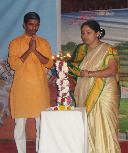 Inauguration of Hindu Dharmajagruti Sabha by lighting a Samai (an oil lamp) Inauguration of Hindu Dharmajagruti Sabha by lighting a Samai (an oil lamp)