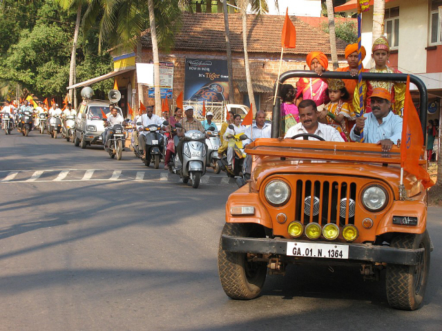 Photo of a vehicle rally in Mapusa, Goa Photo of a vehicle rally in Mapusa, Goa