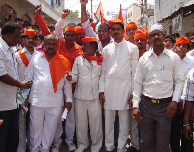 HJS members present in the march on the occassion of Sri Ram Navami