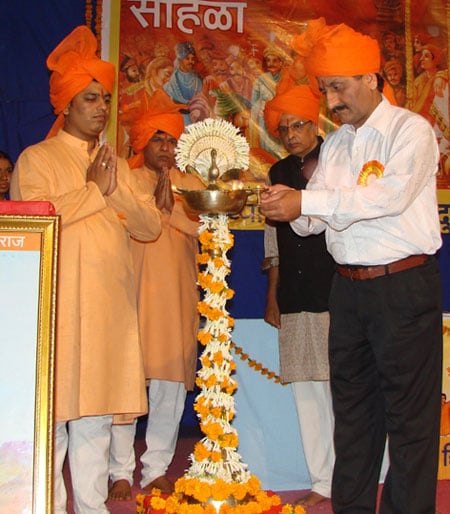 Inaguration of the program by lighting a Samai (an oil lamp)