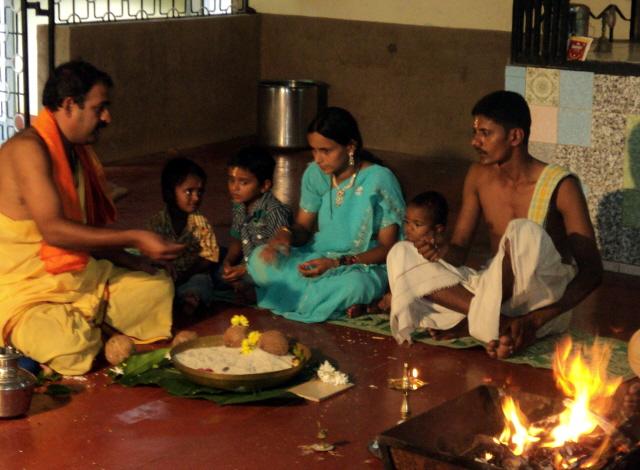 Pooja performed during reconversion ceremony