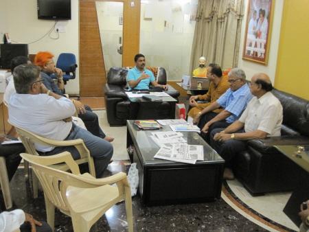 Mr. Prashant Thakur (at the centre) discussing with Pro-Hindus Mr. Prashant Thakur (at the centre) discussing with Pro-Hindus
