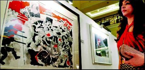 48 works of Anti-Hindu painter M F Husain are kept in the exhibition