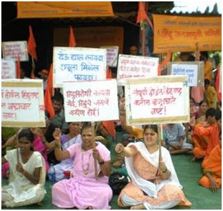 Hindutvawadis participating in the agitation spontaneously
