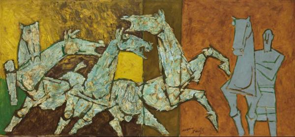 Anti-Hindu M F Husain's paintings are on sale in Christie's New York exhibition Anti-Hindu M F Husain's paintings are on sale in Christie's New York exhibition