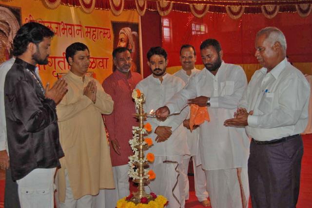 Inauguration of the program by lighting a Samai (an oil lamp)