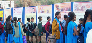 The crowd at the exhibition