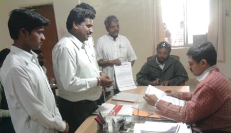 Memorandum submitted to District Collector at Akola
