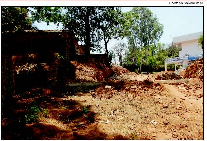 The area where the road is coming up is between 101 metre and 300 metre from the Bull temple