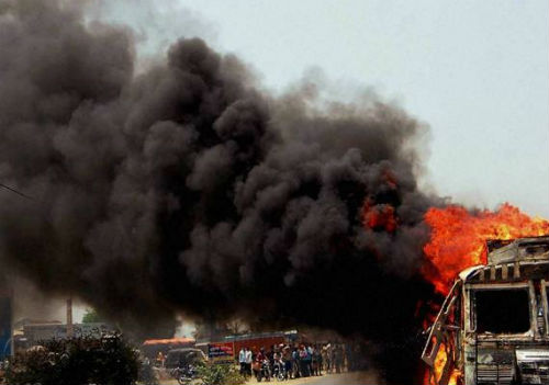 Temple set ablaze in Assam by Undefined person