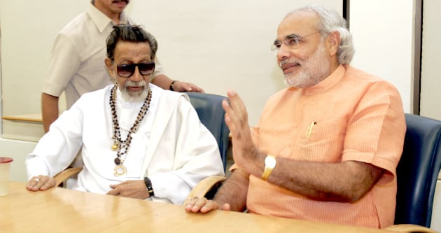 Balasaheb Thackeray and Narendra Modi Balasaheb Thackeray and Narendra Modi