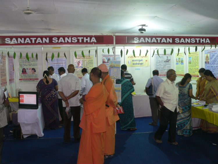 Stall of Sanatan Sanstha in the fifth Hindu Spiritual and Service Fair 2013, Chennai Stall of Sanatan Sanstha in the fifth Hindu Spiritual and Service Fair 2013, Chennai