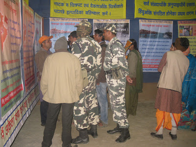 Soldiers visiting exhibition in Kumbh Mela 2013