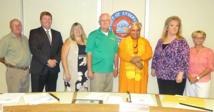 Just before the Anderson City Council Hindu invocation