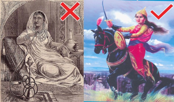 CBSE textbooks shows Rani Lakshmibai smoking hookah