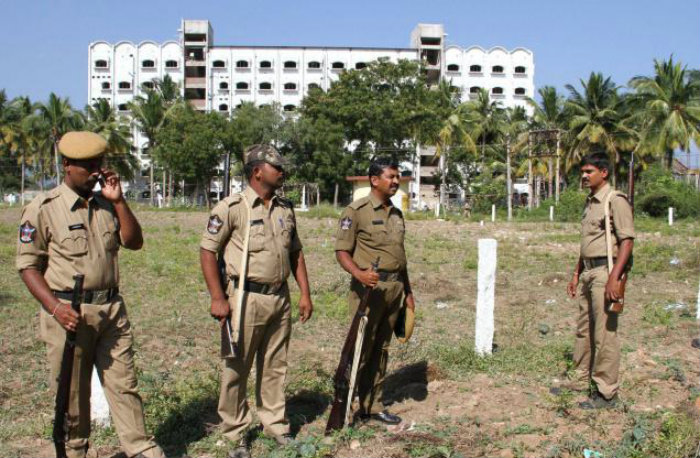 Security personnel deployed near the campus of 'illegal' Islamic University