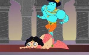 Lord Ram walking on pregnant Sita