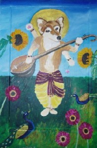 Depiction of Shri Narad Muni as Dog!