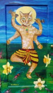 One more depiction of Lord Shiva as cat!