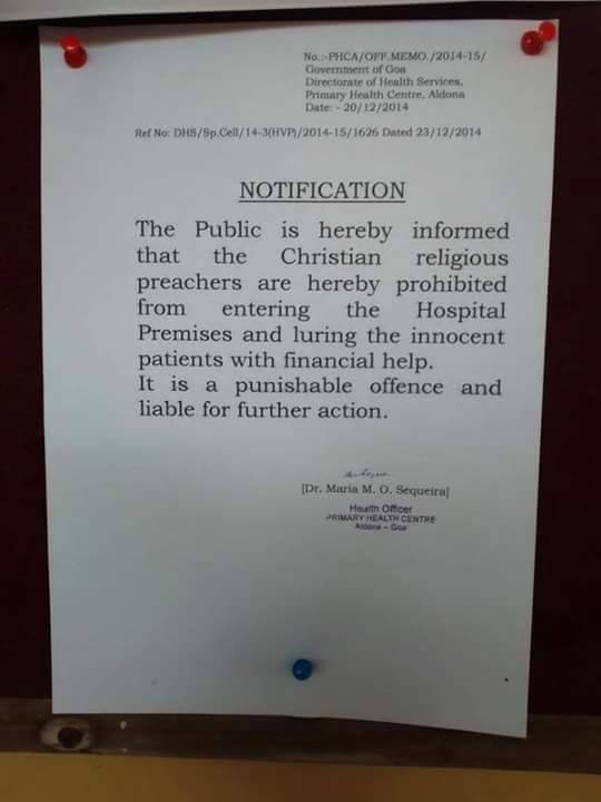 Earlier this circular was issued by Health Dept. Govt of Goa