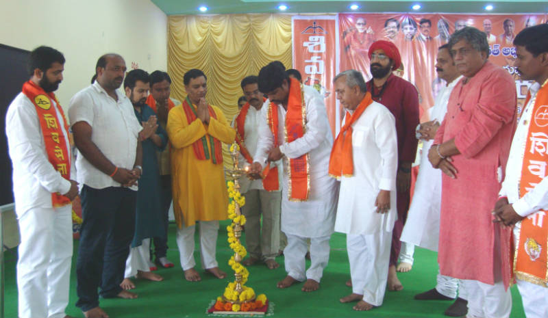 Inauguration of the Sabha by lighting an oil lamp