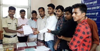 Representation was submitted to police station at Bhor for preventing wrong things happening at the time of celebration of Navaratri.