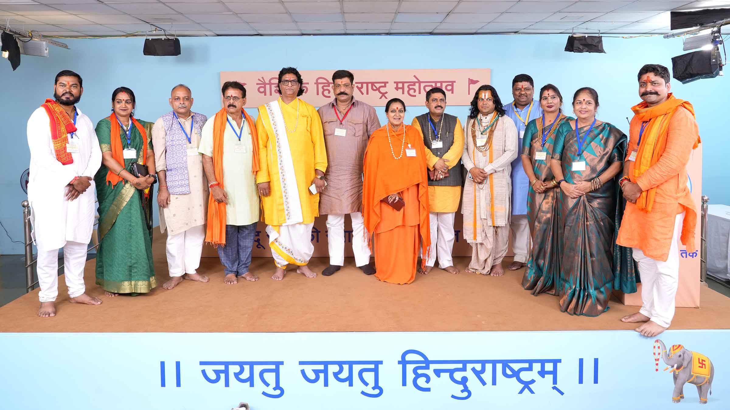 Devout Hindus who have come from various States of India reliving memories like members of one family