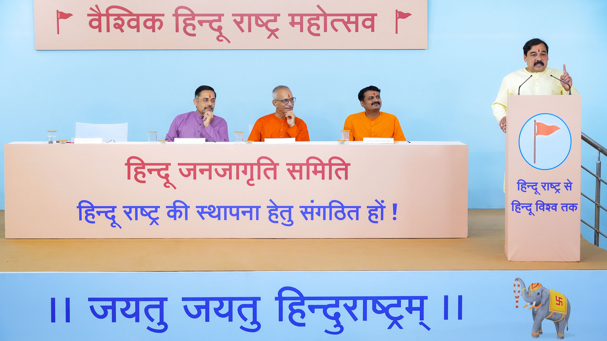 Adv. Krishnamurthy P (District President, VHP, Kodagu (Coorg), Karnataka) speaking during the session on the 'Truth of Rationalist Murders’, said - “When a Devout Hindu prays and embarks on a journey to serve the Nation and Dharma, no power can stop him as Shri Guru accompanies and protects him from harm”.