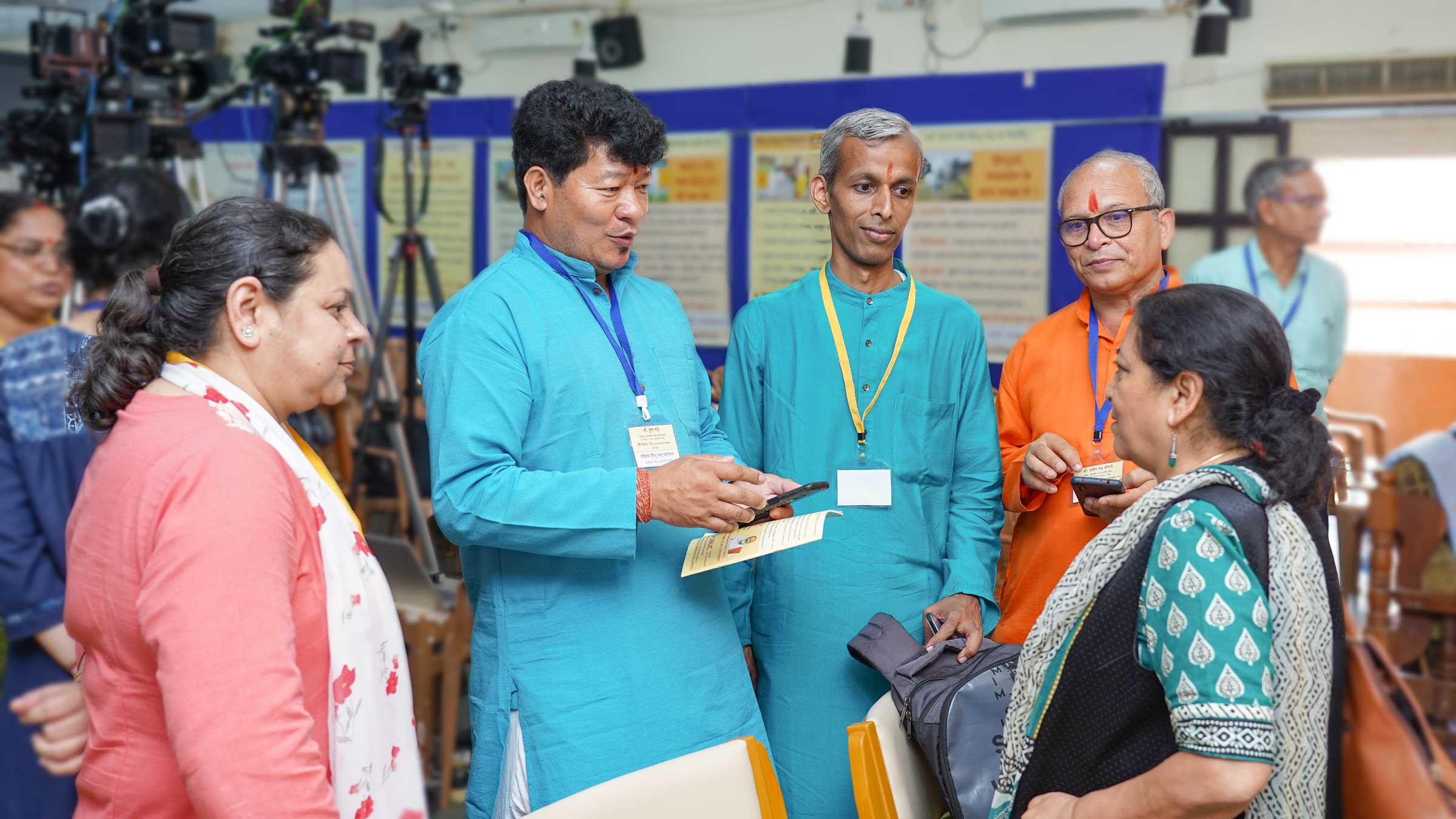 Devout Hindus in a discussion with Mr Kuru Tai (Vice Chairman, Arunachal Pradesh Bamboo Resources Development Agency, Arunachal Pradesh)