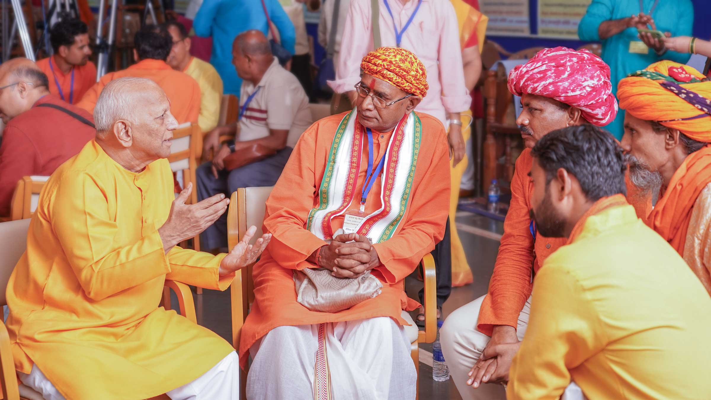 Devout Hindus seeking guidance on spiritual practice from Sadguru Nandkumar Jadhav (Dharmapracharak Saint, Sanatan Sanstha, Maharashtra)