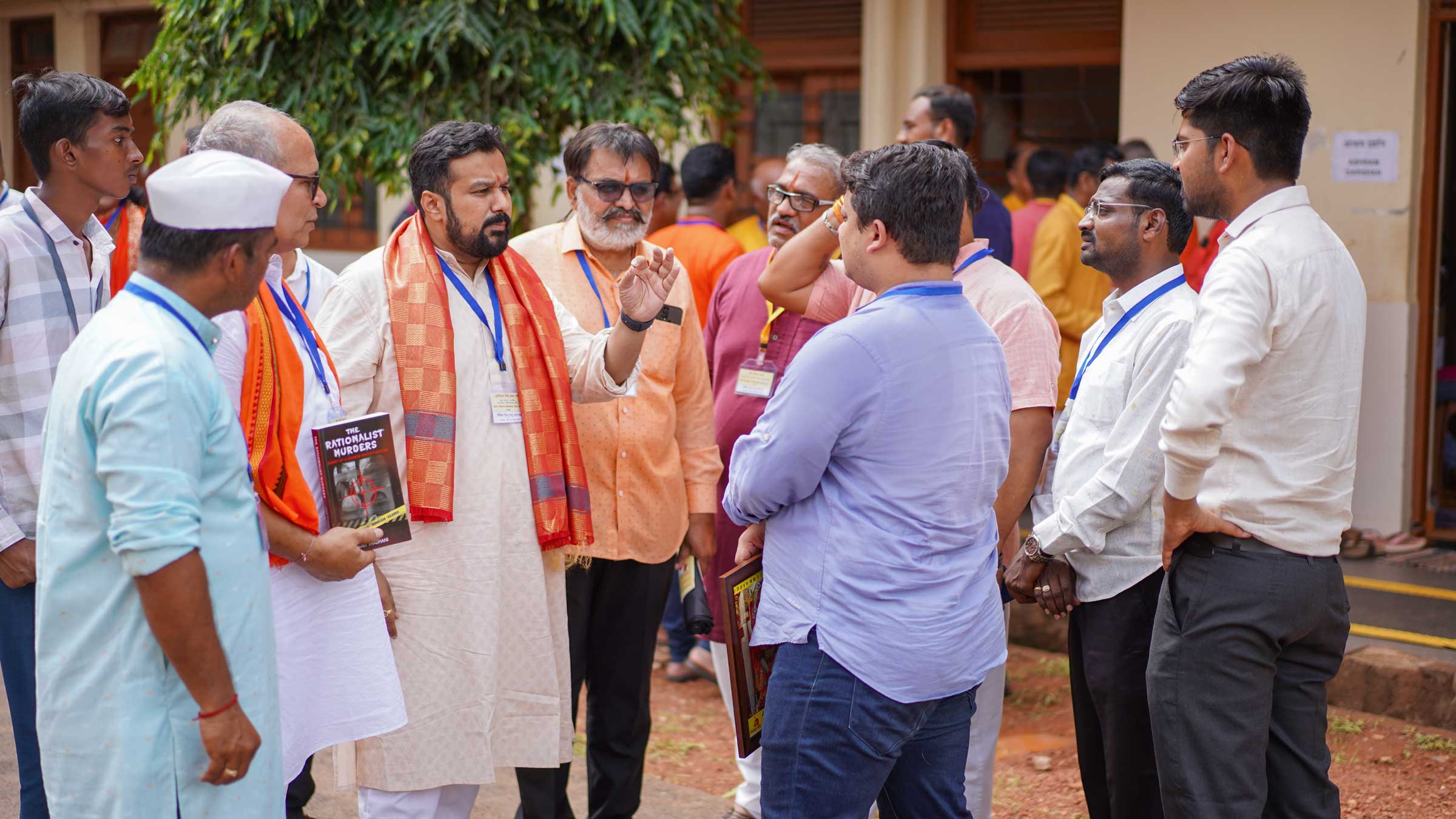 Adv. Vishnu Shankar Jain (Spokesperson, Hindu Front For Justice and Advocate, Supreme Court, Delhi) interacting with the participants in ‘Vaishvik Hindu Rashtra Mahotsav’