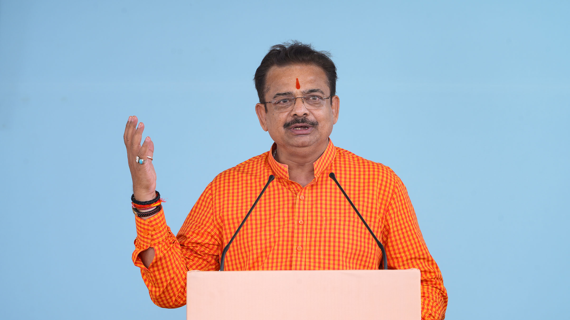 While speaking on the ‘Management of Mangal Graha Temple in Maharashtra, Mr Digambar Mahale (President, Shri Mangal Graha Seva Sanstha, Amalner, Jalgaon, Maharashtra) said - When entering temples, we should wear clothes as per our culture.