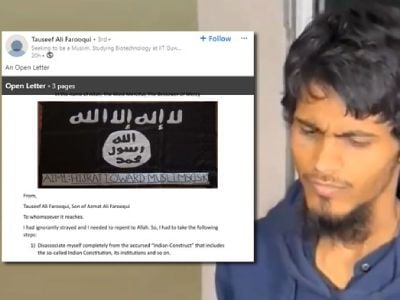 Police detain IIT-Guwahati student Tauseef for pledging allegiance to ISIS in a LinkedIn post