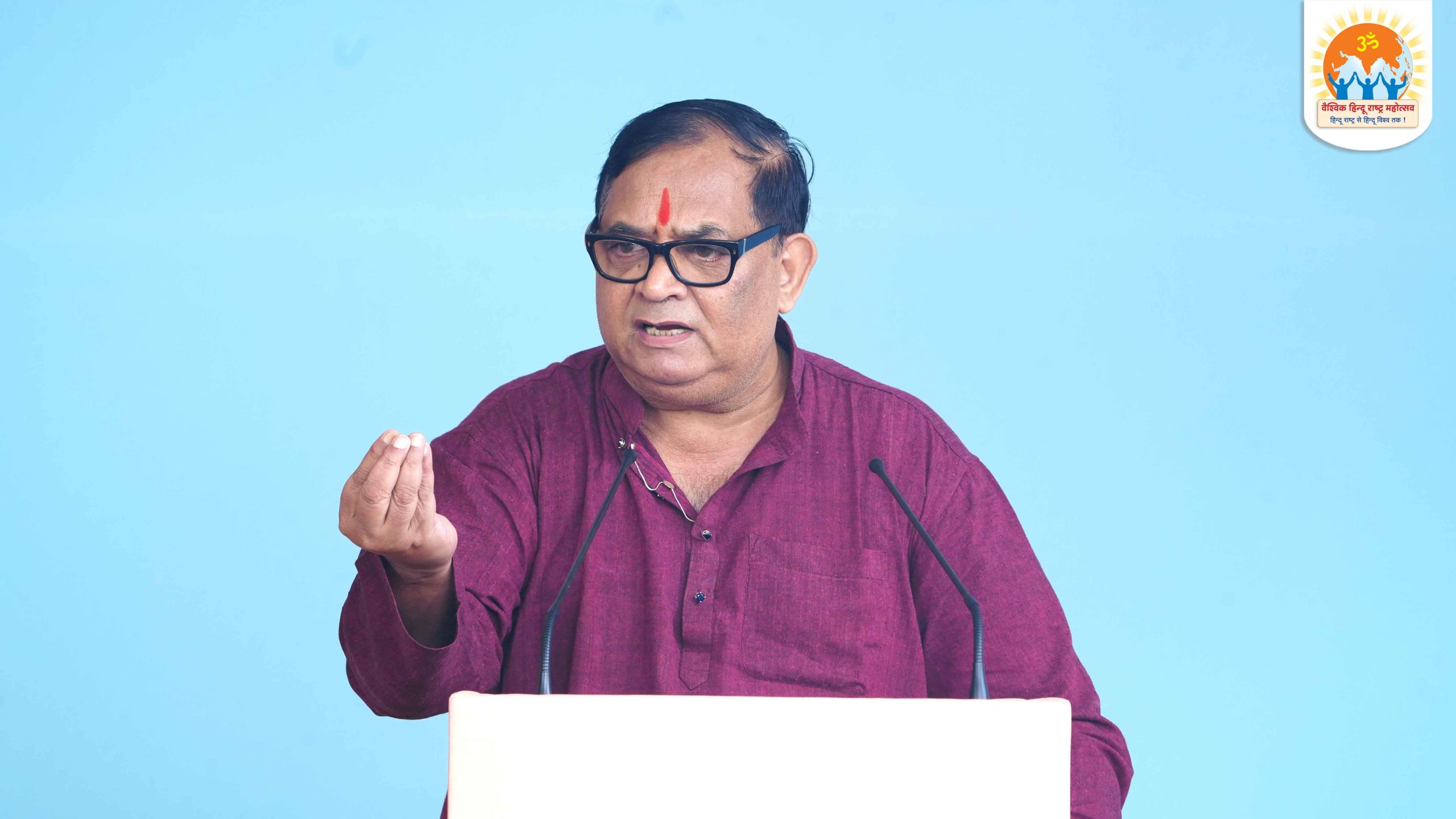 Col. RSN Singh (Defence Expert, New Delhi) addressing the session on - 'Attack the very Nation that you want to rule - the hypocrisy of anti-India elements'